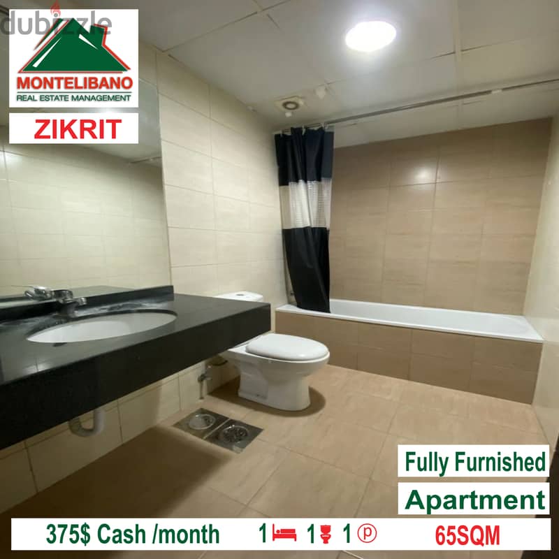 Apartmen in Zikrit 375$!!! Fully Furnished!!! 2