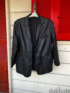 GENUINE LEATHER Blazer Jacket Size M/L 0