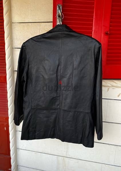 GENUINE LEATHER Blazer Jacket Size M/L 5