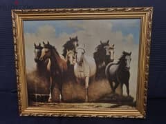 Horses Painting لوحة احصنة 0
