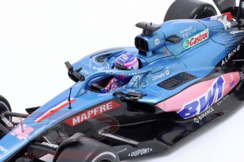 F. Alonso Alpine A522 (GP Monaco '22) diecast car model 1;18. 3