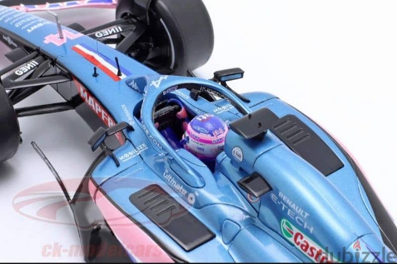 F. Alonso Alpine A522 (GP Monaco '22) diecast car model 1;18. 4