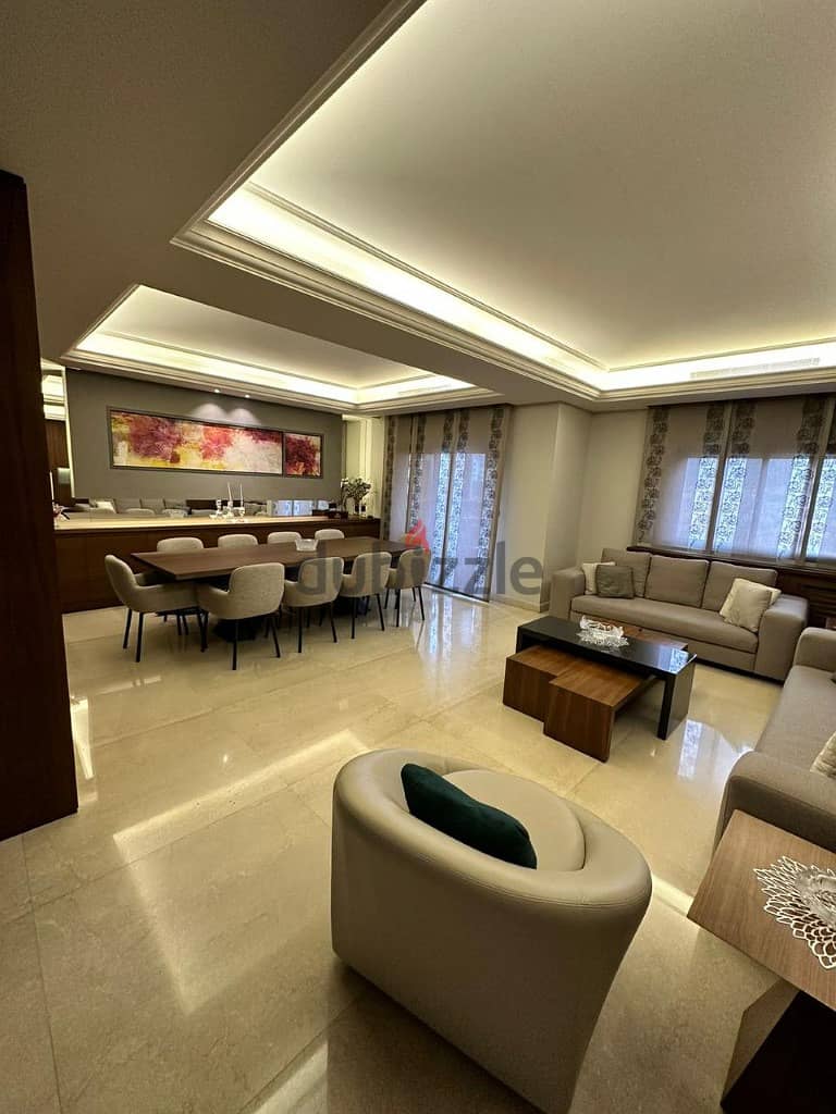 200 Sqm | Luxurious apartment for sale in Mansourieh |Mountain view 1