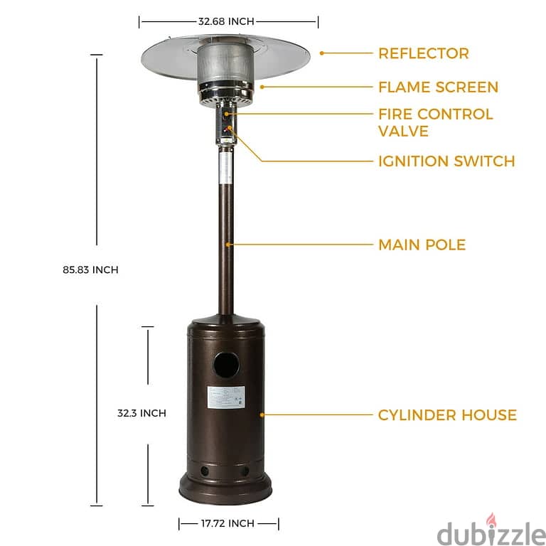 Patio Gas Indoor Outdoor Heater دفاية غاز شمسية 4