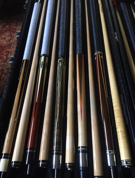 billiard custom pool cues from usa $90 and up to $350 12