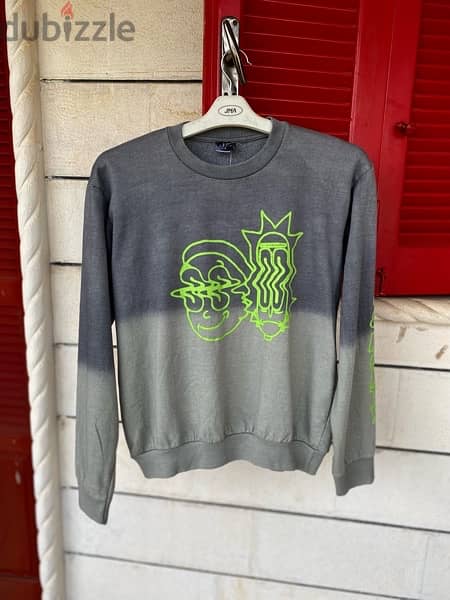 RICK & MORTY Long Sleeve Sweater Size L 0