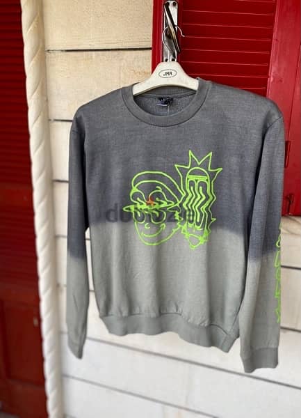 RICK & MORTY Long Sleeve Sweater Size L 1