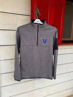 ANTIGUA Vanderbilt Grey Quarter-Zip Jacket Size L