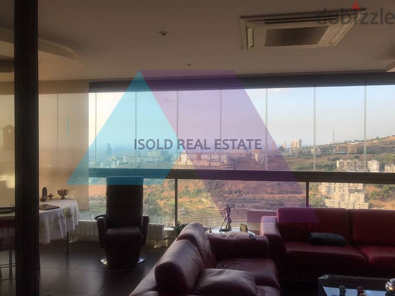 Furnished 250 m2 apartment + open view for sale in Hazmieh/Mar Takla 7