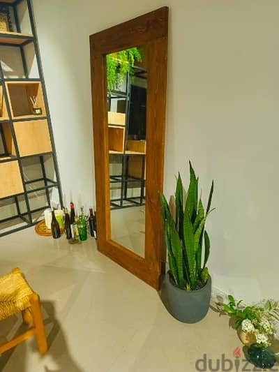 mirror walnut color مراية لون جوزي