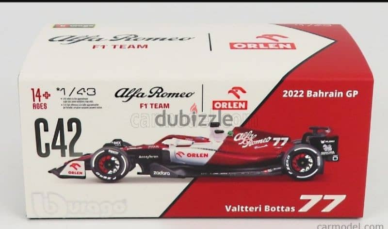 V. Bottas Alfa Romeo C42 (2022) diecast car model 1;43. 6