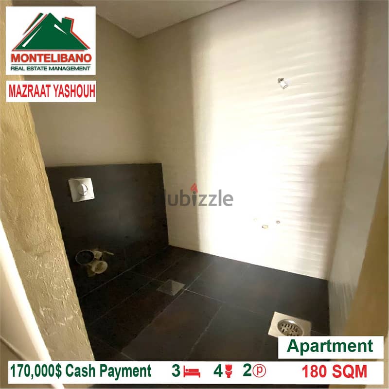 170,000$ Cash Payment!! Apartment for sale in Mazraat Yashouh!! 4