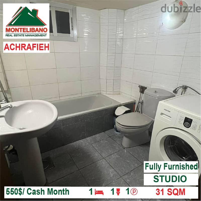 550$/Cash Month!! Studio for rent in Achrafieh!! 1