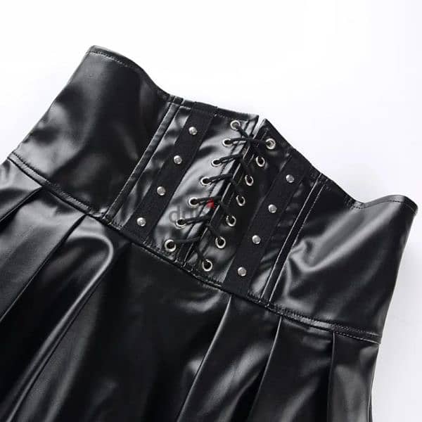 Leather corset skirt, Size M 2