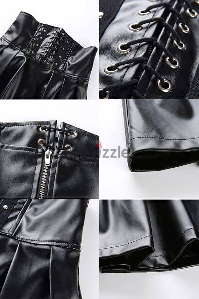Leather corset skirt, Size M 3