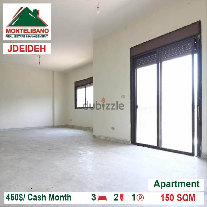 450$/Cash Month!! Apartment for rent in Jdeideh!! 0