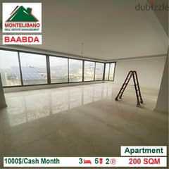 Apartment for Rent Located In Baabda