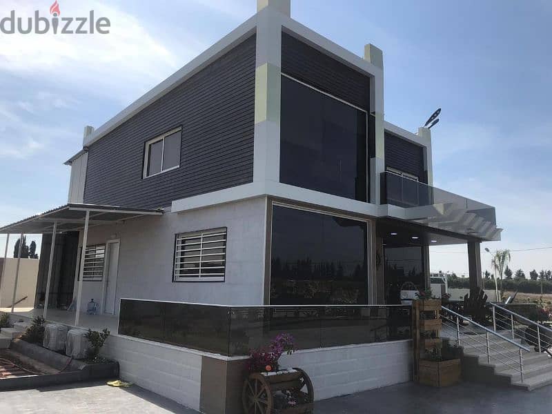 prefabricated homes duplex 56 sq/m cube shape for tiles installation 0