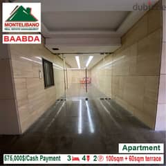 575,000$ !! Apartment for sale located in Baabda