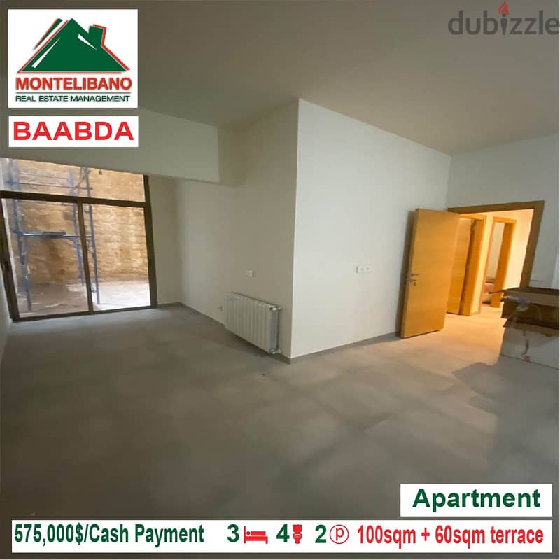 575,000$ !! Apartment for sale located in Baabda 3