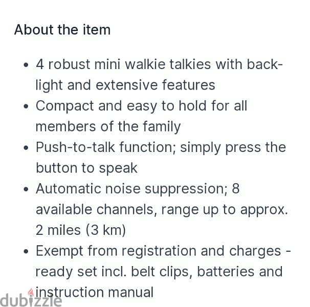 german store ultratec mini walkie talkie 4pc 1