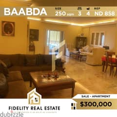 Apartment for sale in Baabda ND858 0