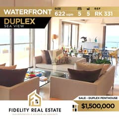 Waterfront penthouse for sale in Dbayeh - Furnished RK331 0