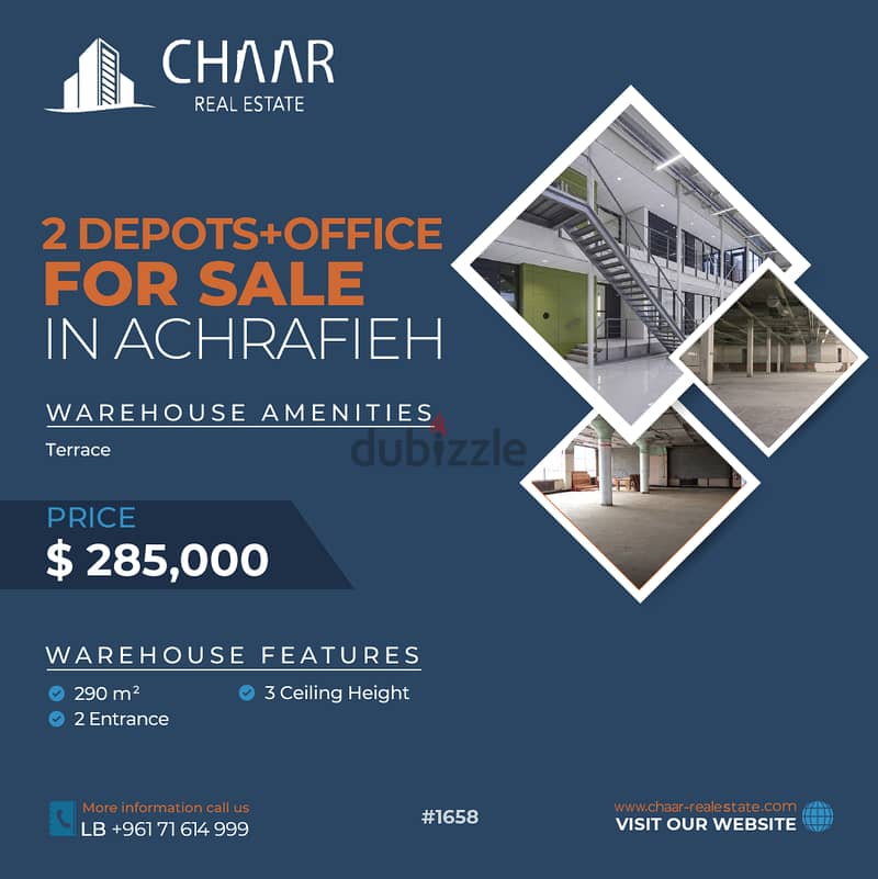 R1658 2 Depots+Office for Sale in Achrafieh 0
