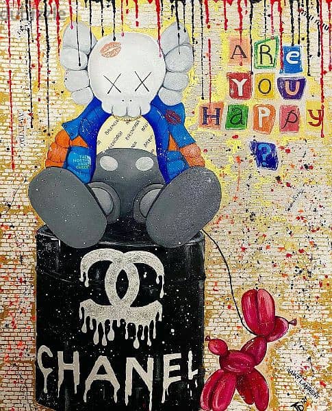 Tableau déco Logo Chanel Street Art Pop Art - Tableau Deco