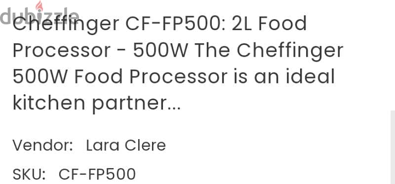 german store cheffinger food processor 2l 2