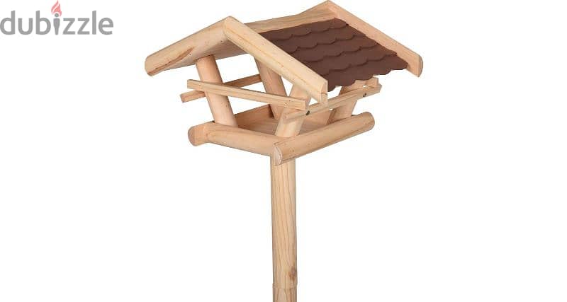 german store bird stand with table 1