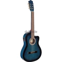 Stagg C546TCE Electro Acoustic Classical Guitar Blue