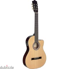 Stagg C546TCE Electro Acoustic Classical Guitar Natural 0