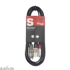 Stagg STC3CMXM 3m Twin Cable 0