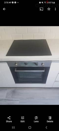 electric oven and stove top (encastré) فرن وموقد على الكهرباء (مش غاز)