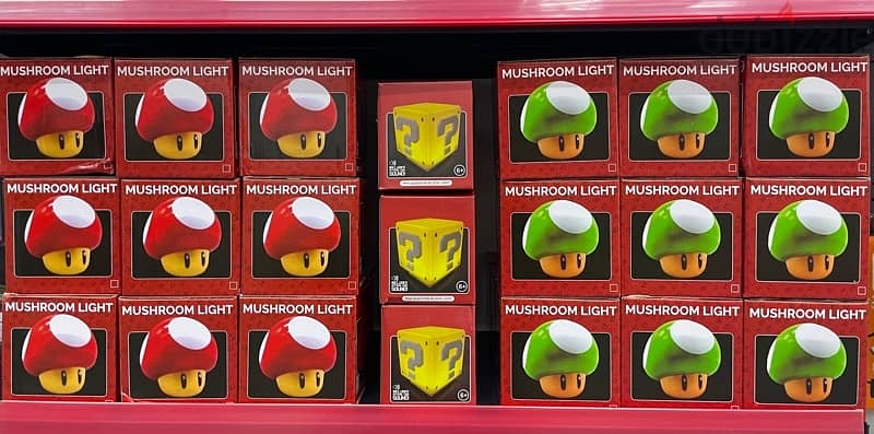 Super Mario Bros Mushroom 1UP Question Block Rechargeable Light 0