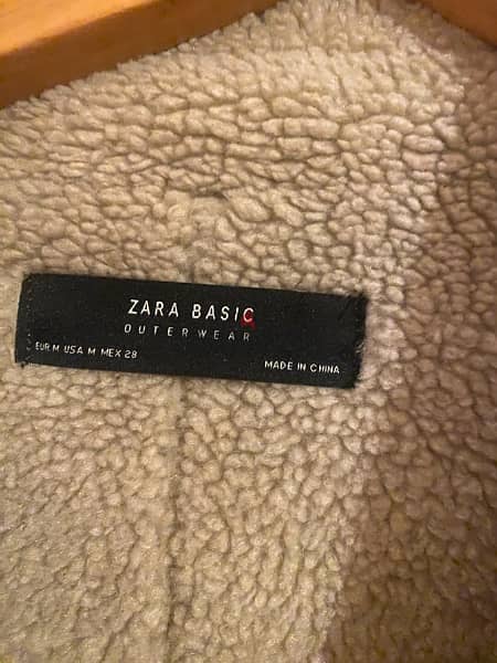 Zara beige faux suede jacket 1