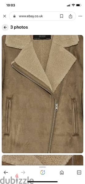 Zara beige faux suede jacket 5