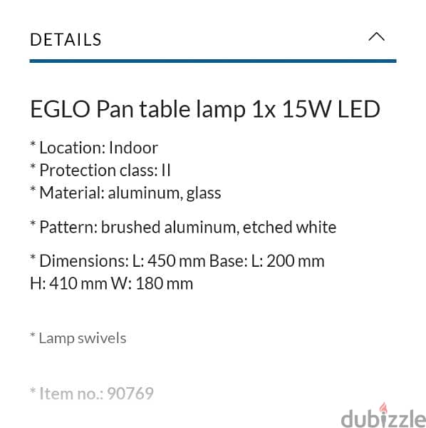 german store EGLO table lamp 5