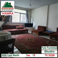 500$/Cash Month!! Studio for rent in Hamra!!