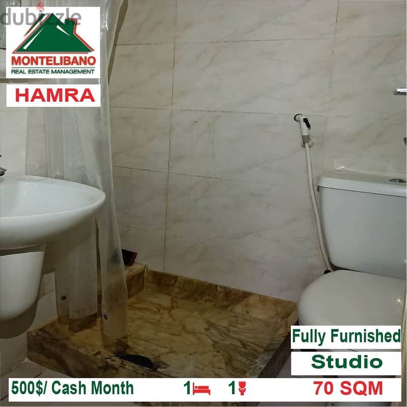 500$/Cash Month!! Studio for rent in Hamra!! 3