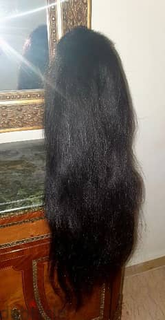 New Wig (Karkafi Hair) Natural hair, black 90cm 0