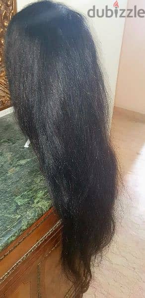 New Wig (Karkafi Hair) Natural hair, black 90cm 1