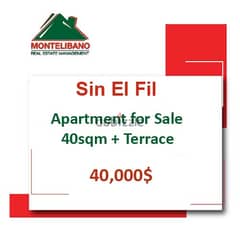 40000$ Apartment for sale located in Sin El Fil