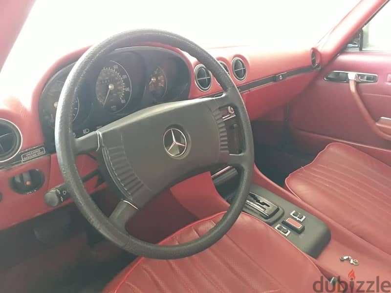 mercedes benz sl 450 year 1973 white with red interior 4