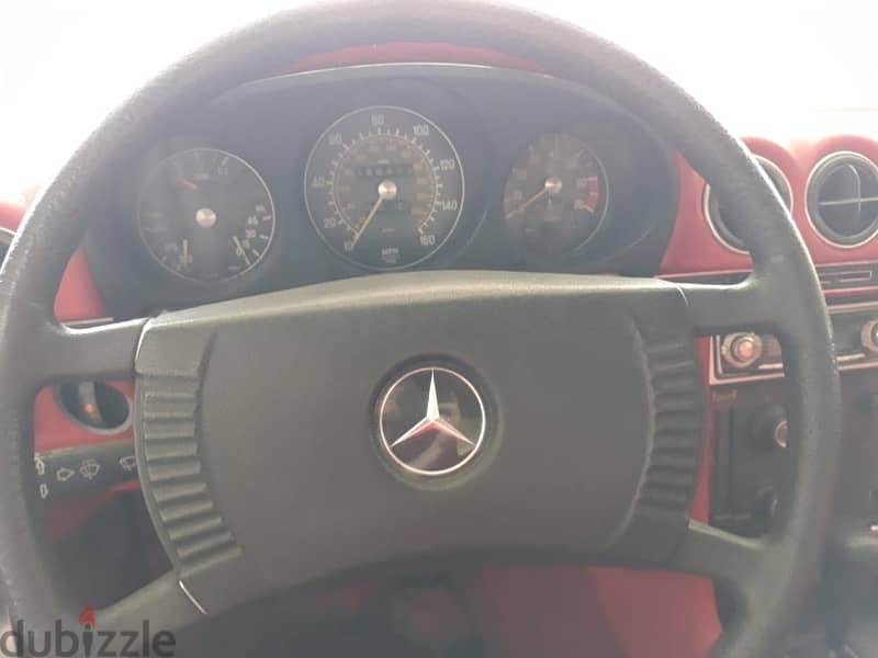 mercedes benz sl 450 year 1973 white with red interior 6