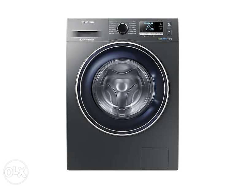 Samsungغسالة ٨،٩ كيلو  Eco bubble 9 ,8 kg Silver 0