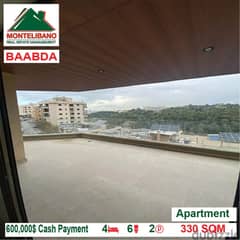 600000$!! Apartment for sale located in Baabda 0
