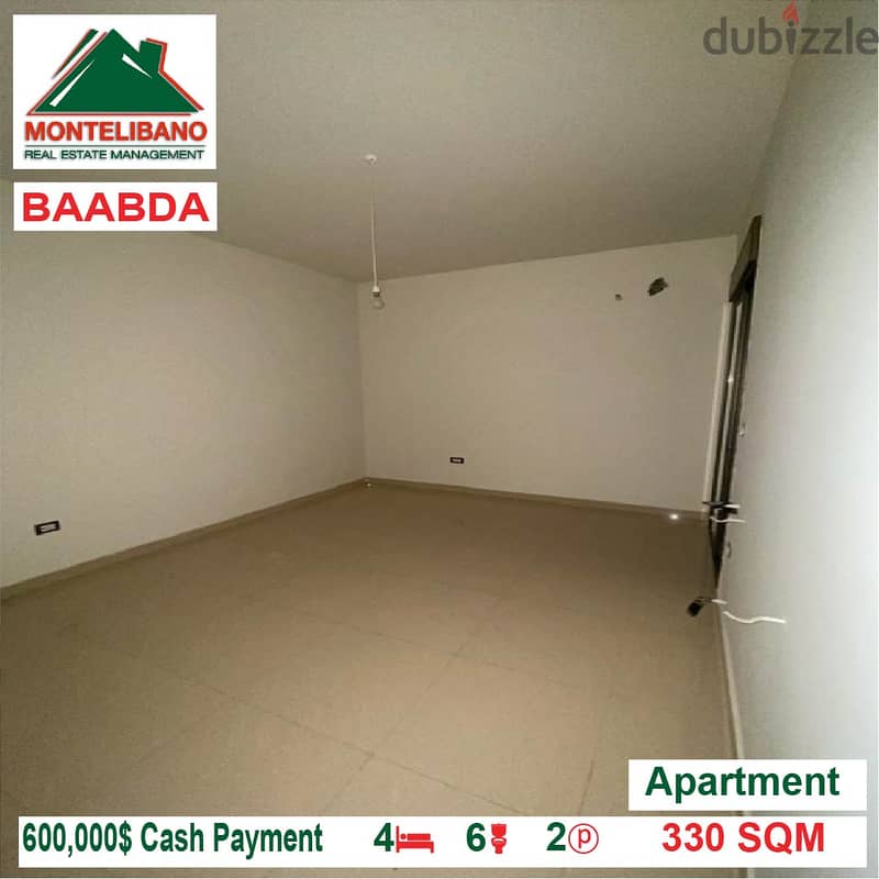 600000$!! Apartment for sale located in Baabda 5