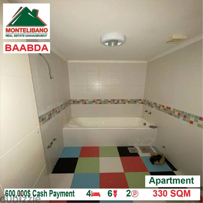600000$!! Apartment for sale located in Baabda 8